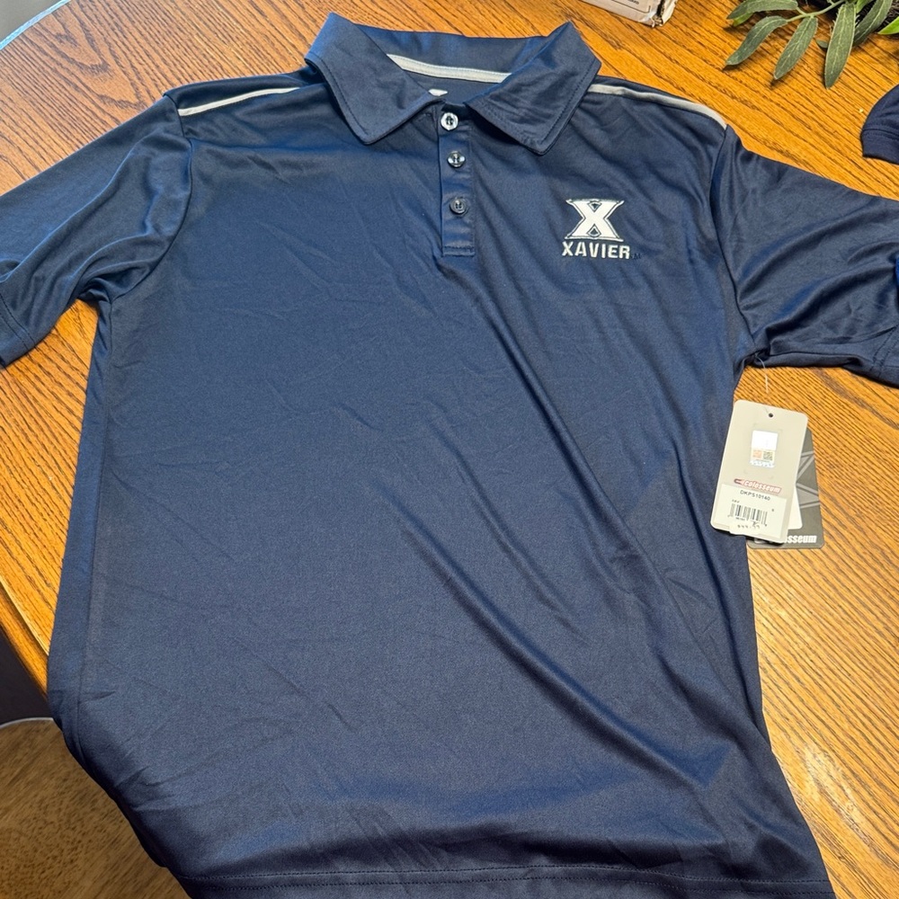 Colosseum Navy Polo with White Accents